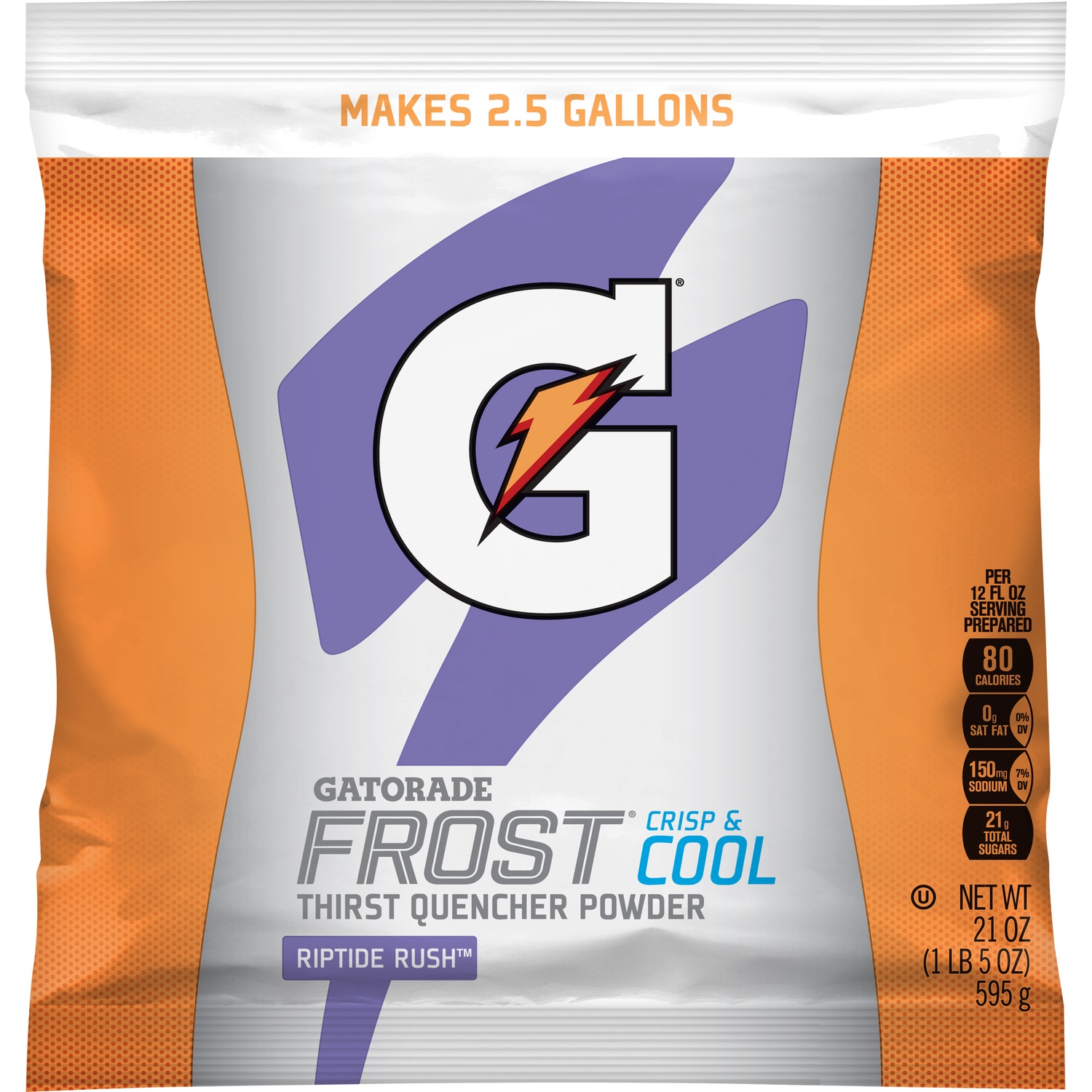GATORADE, INSTANT POWDER, RIPTIDE RUSH, 21OZ PACK, 32/CS - Powder Mix